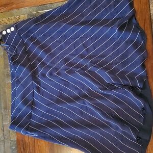 Ralph Lauren Navy and white stripe knee length skirt size 14p